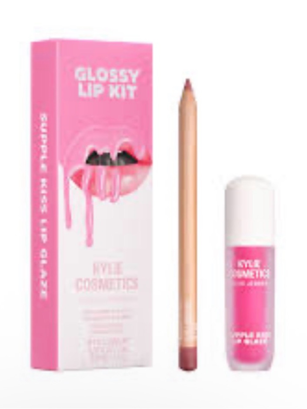 Kylie Cosmetics Glossy Lip Kit - 811 Candy Pink New